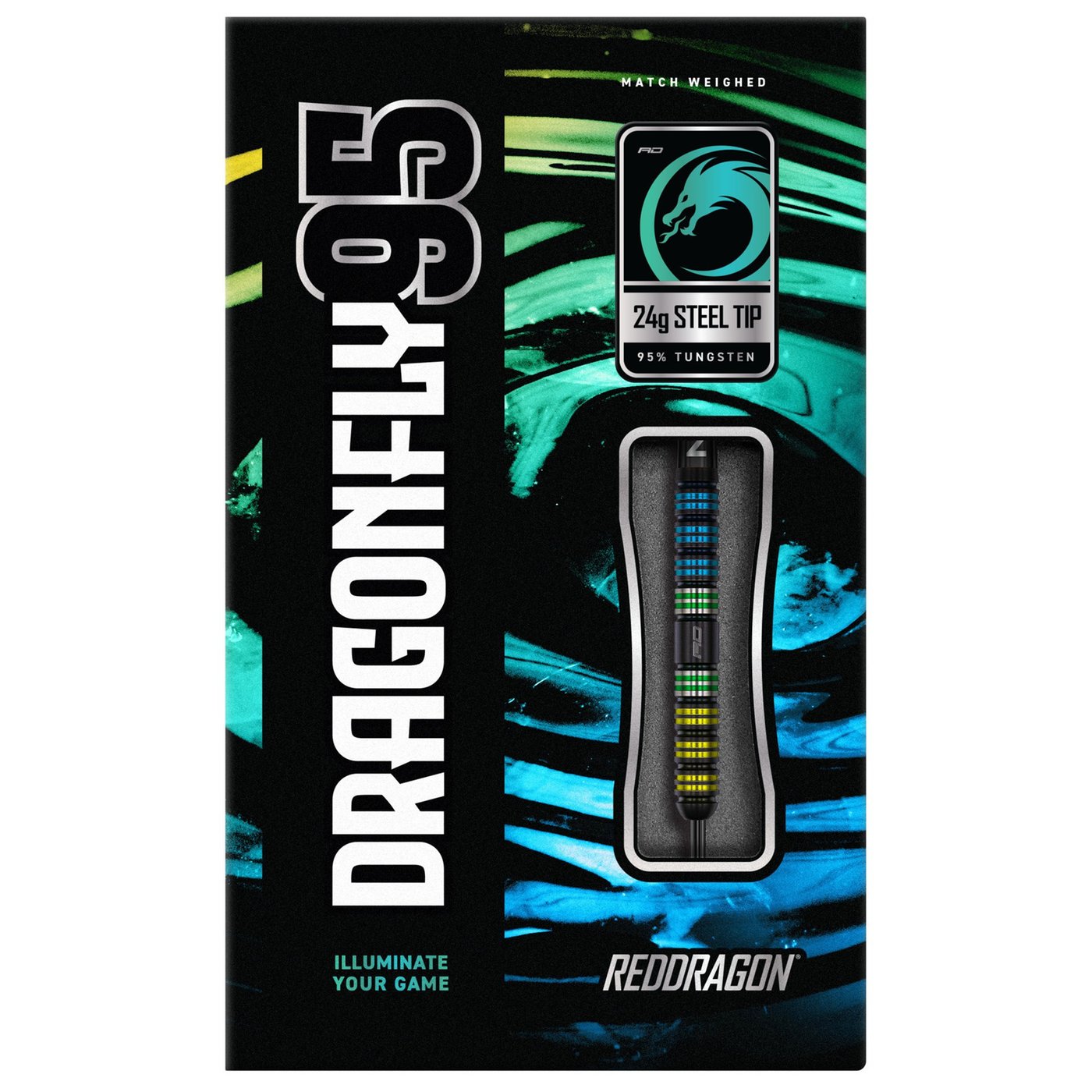 Red Dragon Dragonfly Black Parallel 95% Darts
