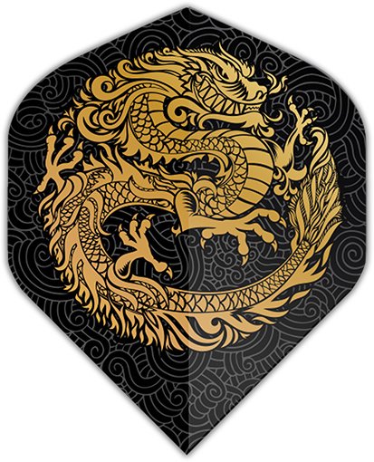 Dartshopper Dragon Black NO2 - Dart Flights