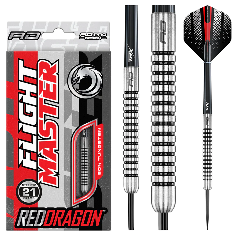 Fléchettes RED DRAGON Seren Onyx - 90% Tungstène - Pointe Souple - Jeu Complet Avec Ailettes Et Tiges