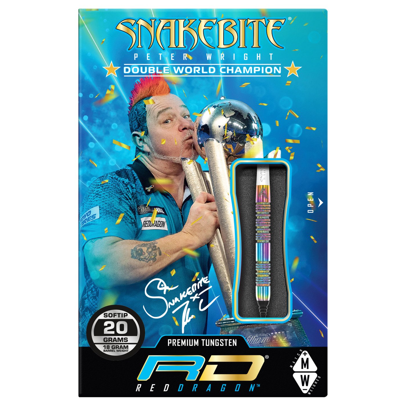 Red Dragon Peter Wright Diamond Fusion Spectron 90% Soft Tip Darts