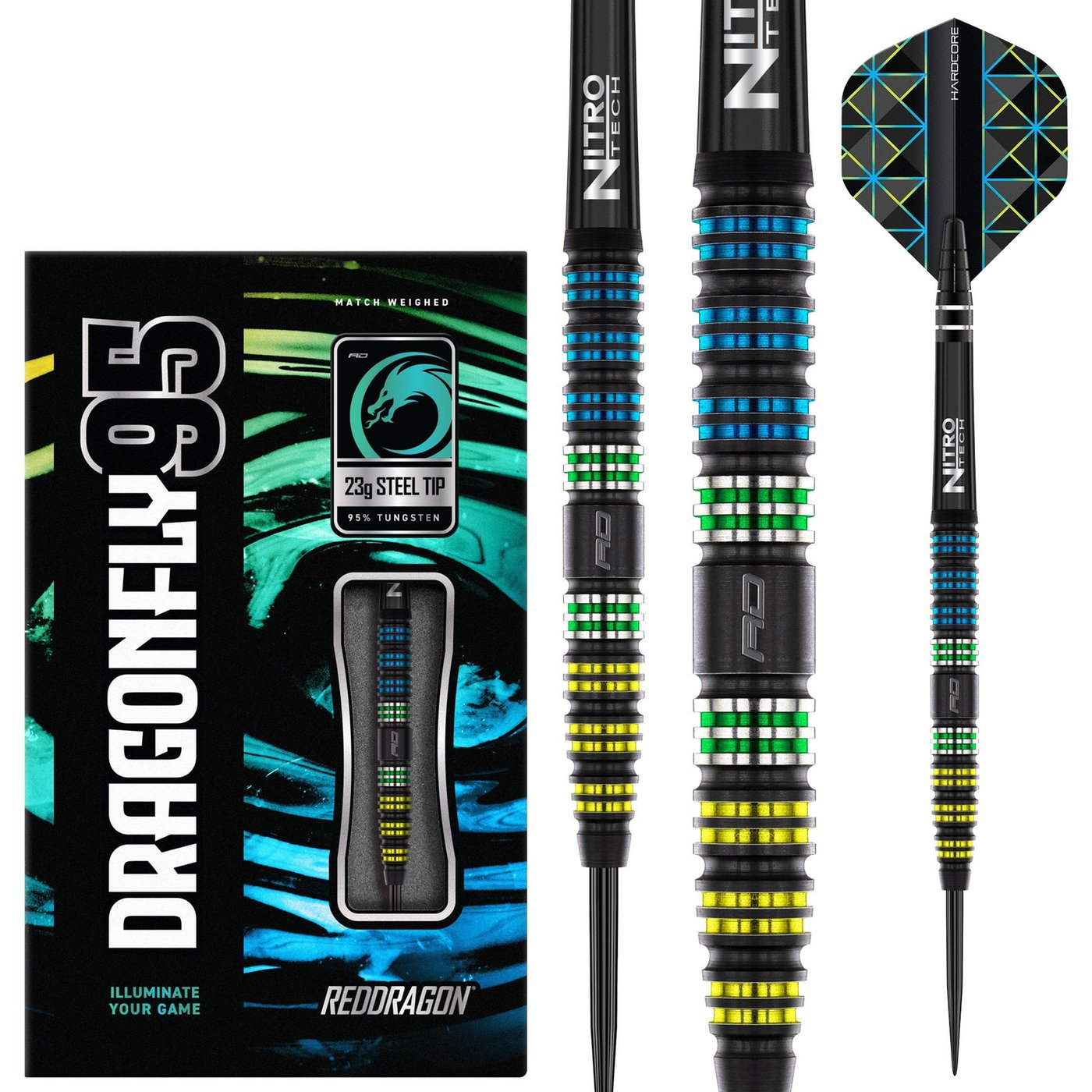 Red Dragon Dragonfly Black Tapered 95% Darts