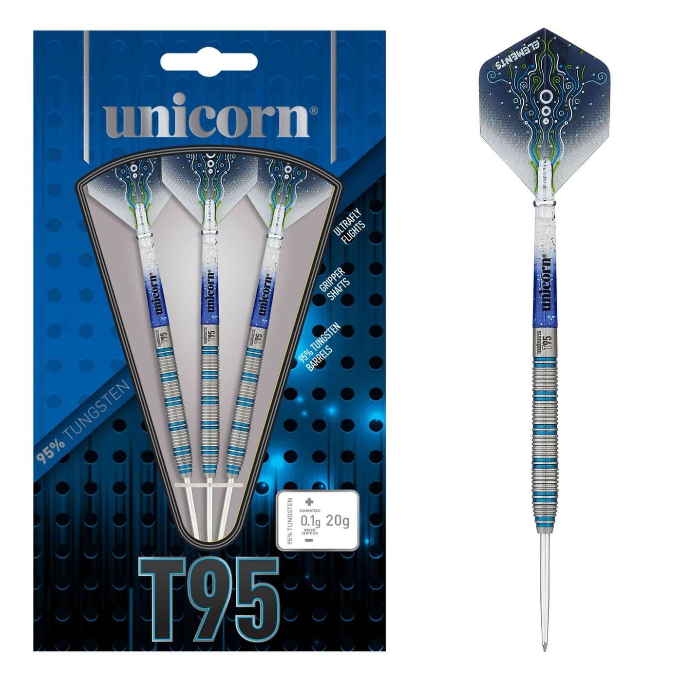 Unicorn Core XL T95 A Blue 95% Darts
