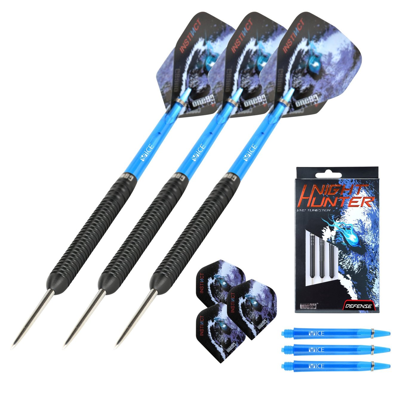 ONE80 Night Hunter Defense 90% Steel Tip Darts