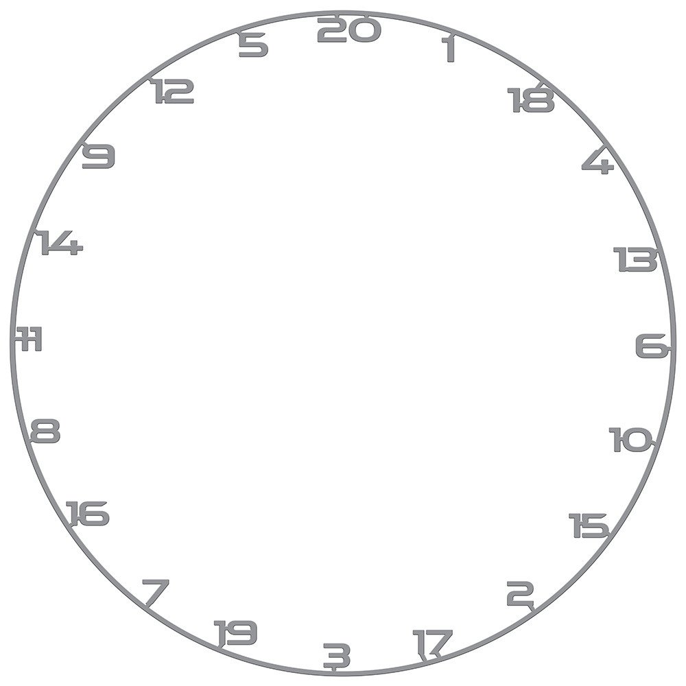 Bullet Grey Numberring - Dartboard Number Ring