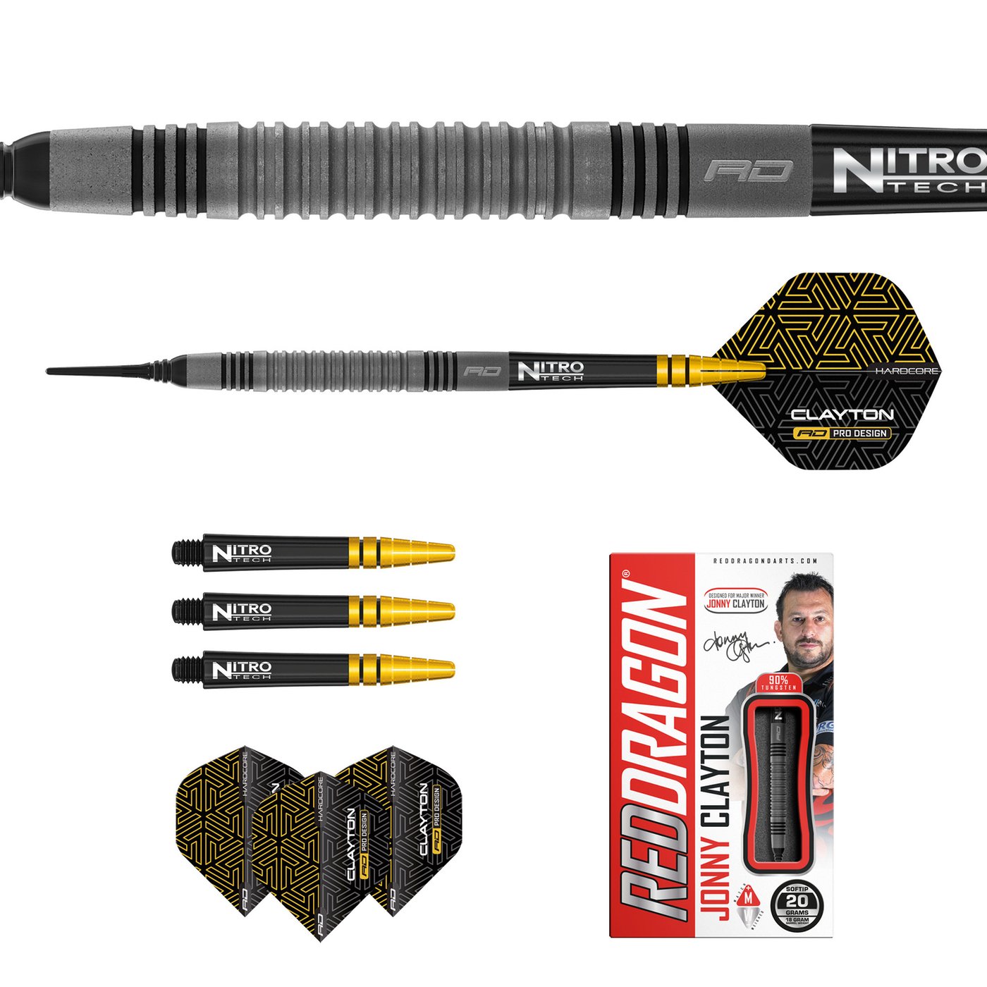 Red Dragon Jonny Clayton Oxide Edition 90% - Soft Tip Darts