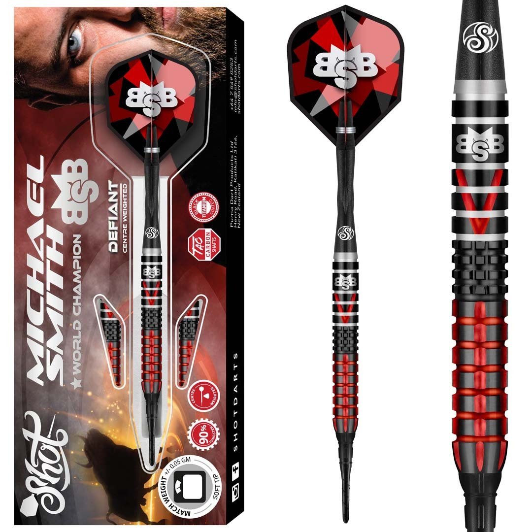Shot Michael Smith Defiant 90% Soft Tip Darts