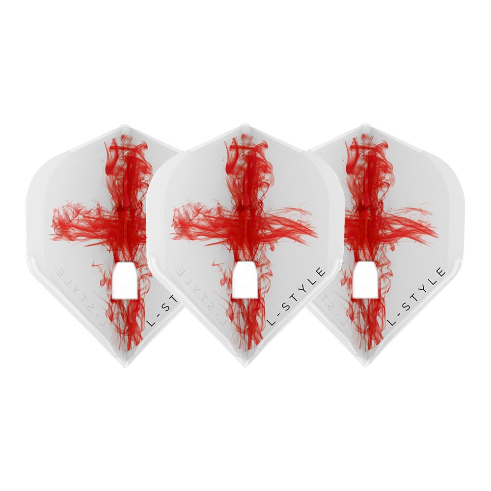 L-Style Champagne Flight L1 Standard Pro Beau Greves V2 - Clear White Darts Flights