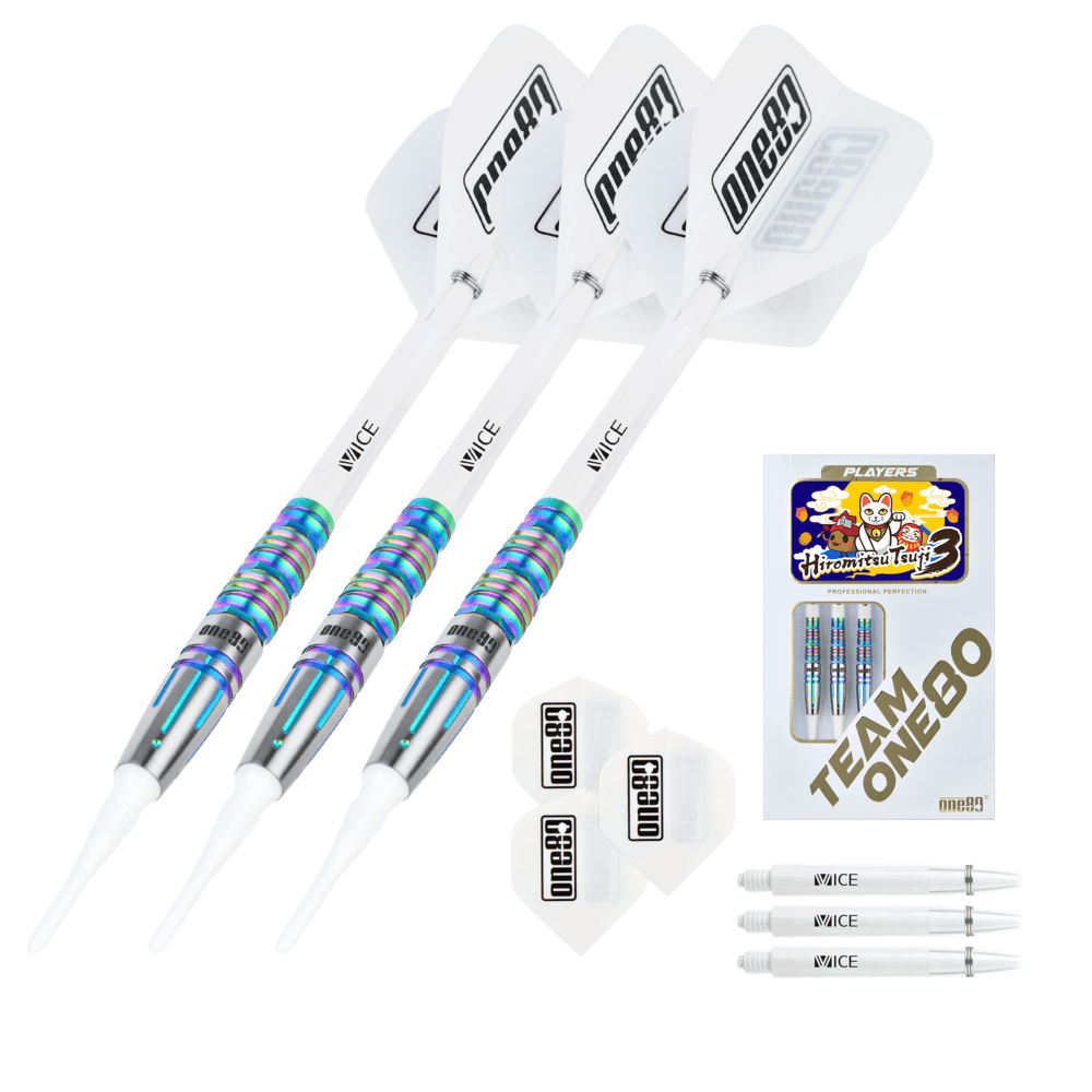 ONE80 Hiromitsu Tsuji V3 Chameleon 90% Soft Tip Darts