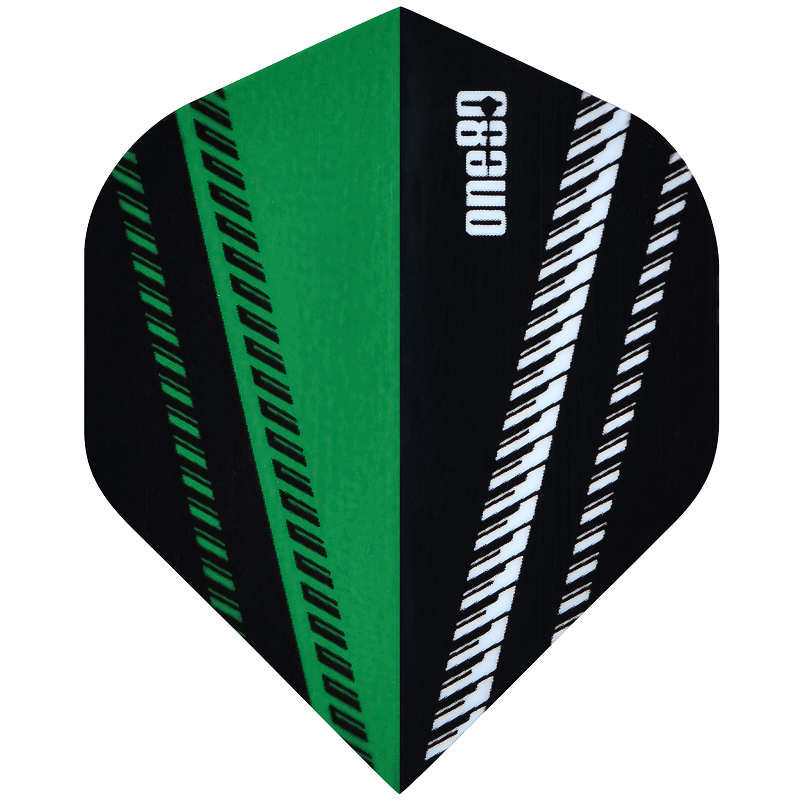 ONE80 V-Flow Green Darts Flights