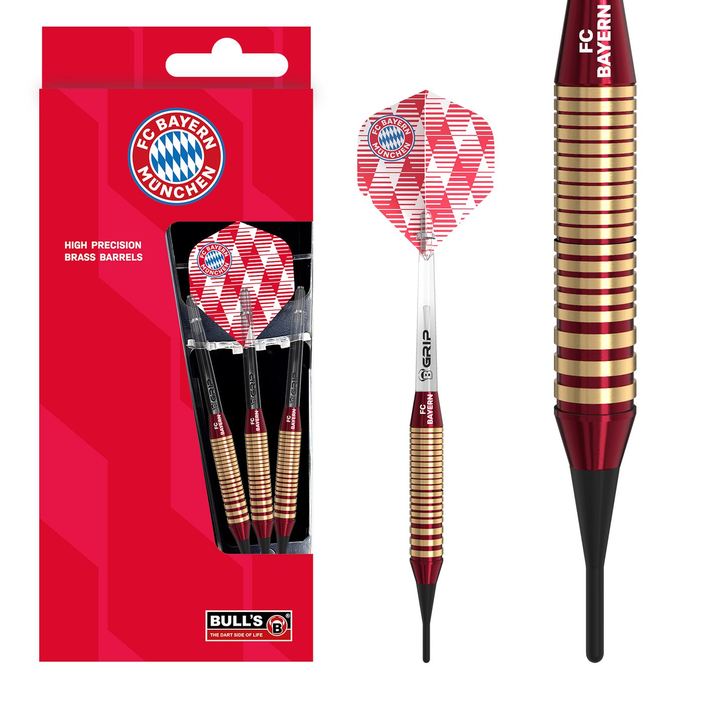 BULL'S FC Bayern München Brass - Soft Tip Darts