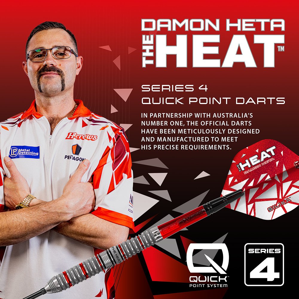 Harrows Damon Heta V4 Quick Point 90% Darts - Dartshopper.com