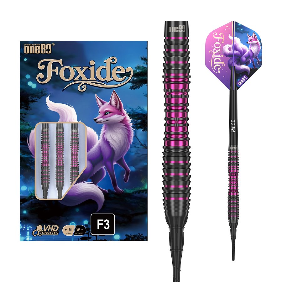 ONE80 Foxide F3 90% - Fléchettes pointe Plastique