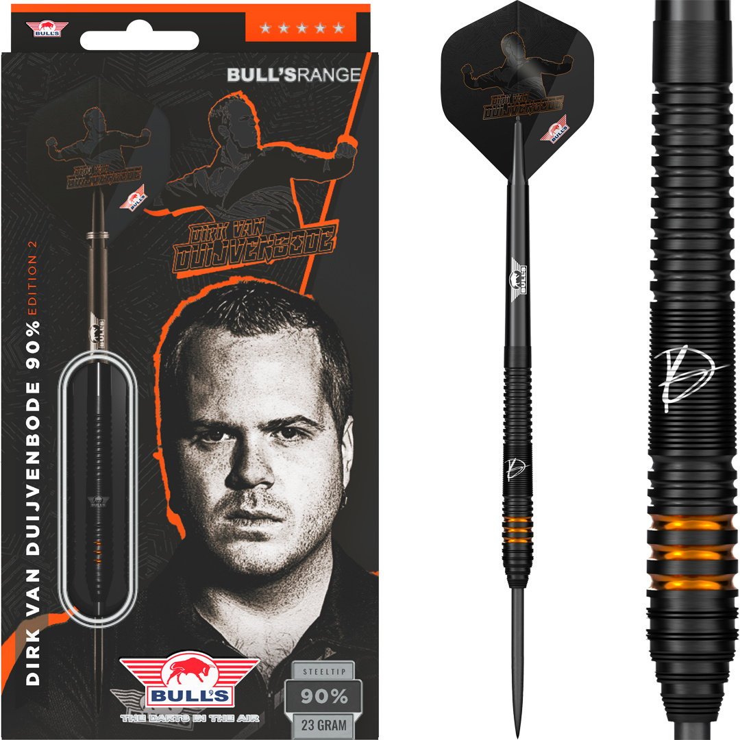 Dardos Bull's Dirk van Duijvenbode E2 90% Punta de Acero