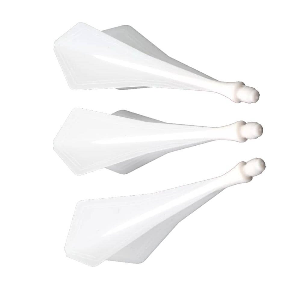 Cuesoul - TRAJ AK8 Integrated Flights - Diamond Shape - White - Dart Flights