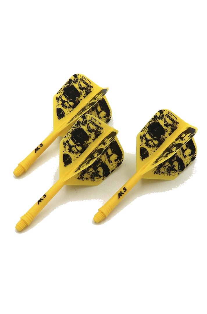 Cuesoul - ROST Integrated Flights - Skeleton Yellow Shape - Dart Flights