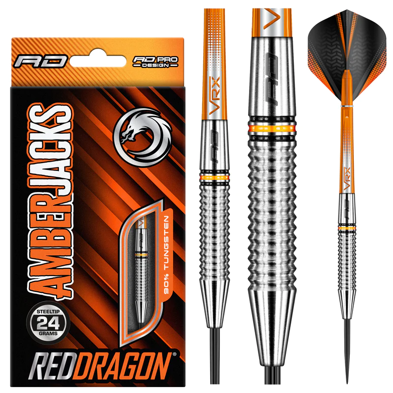 RED DRAGON Amberjack Pro 1 24 Gram Premium Tungsten dartset met flights en stelen