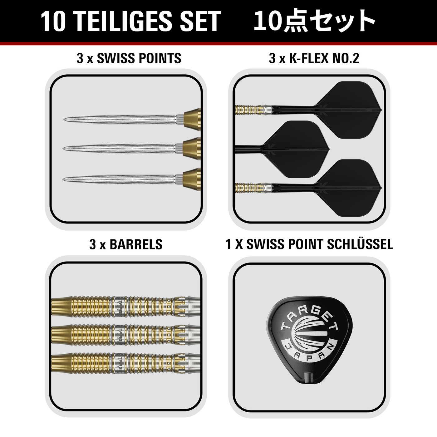 Target Japan Black Marque Enzo Swiss Point 90% - Steel Tip Darts