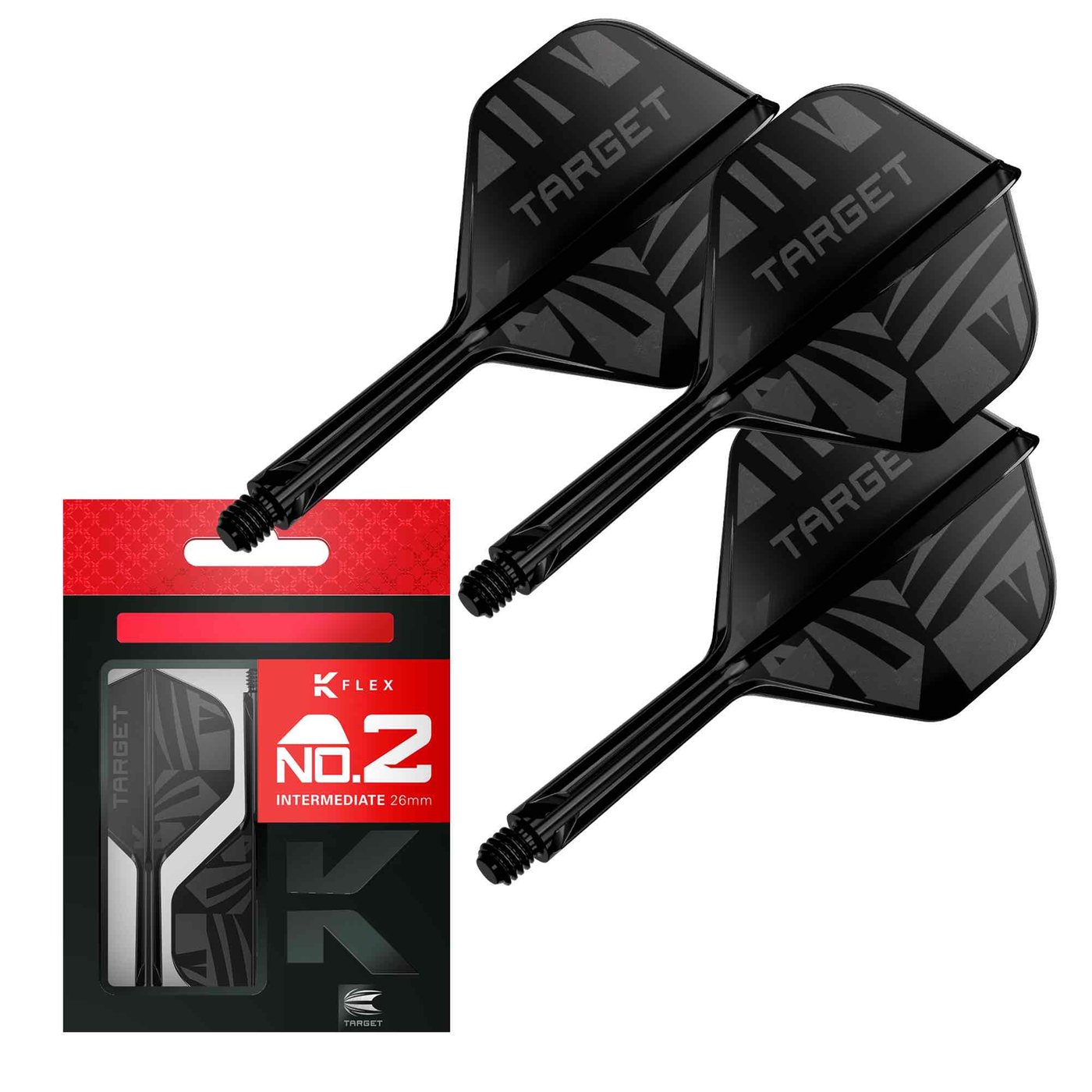 Target K-Flex Patterned Black NO2 - Dart Flights