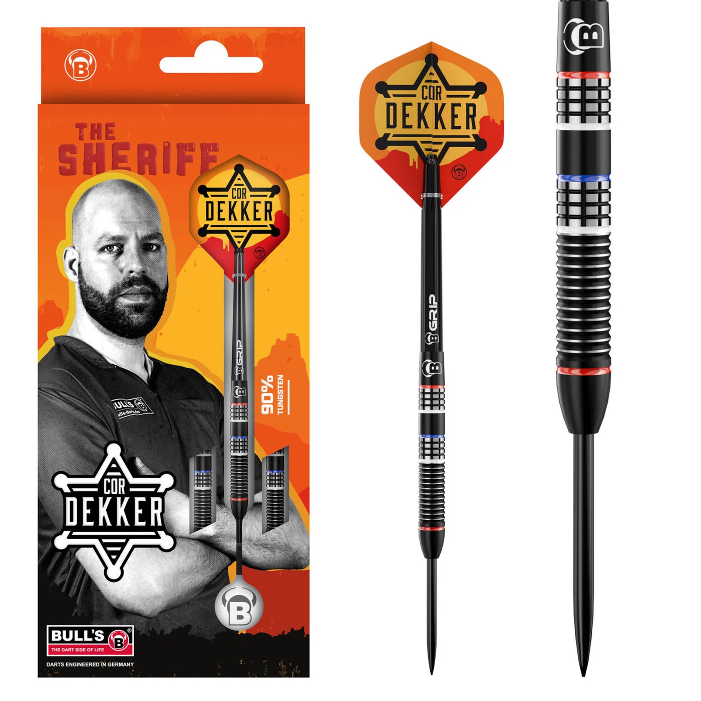 BULL'S Cor Dekker 90% - Steel Tip Darts