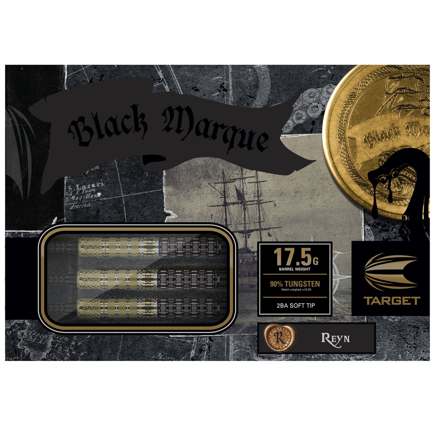 Target Japan Black Marque Reyn 90% Soft Tip Darts