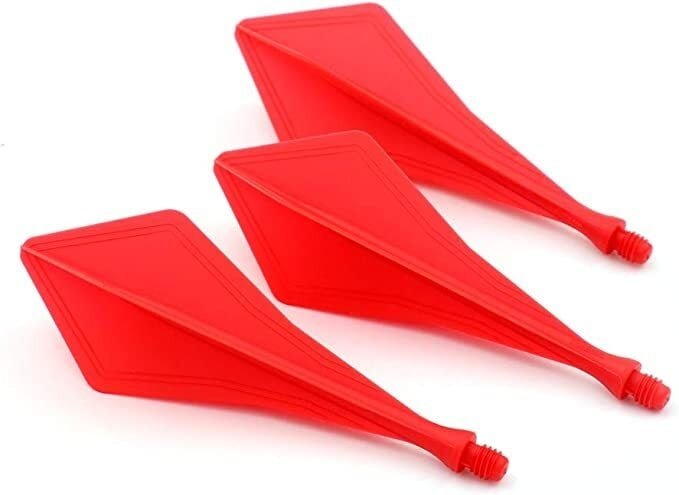 Cuesoul - TRAJ AK8 Flight Integrated Dart Flights - Diamond Shape - Red Darts Flights