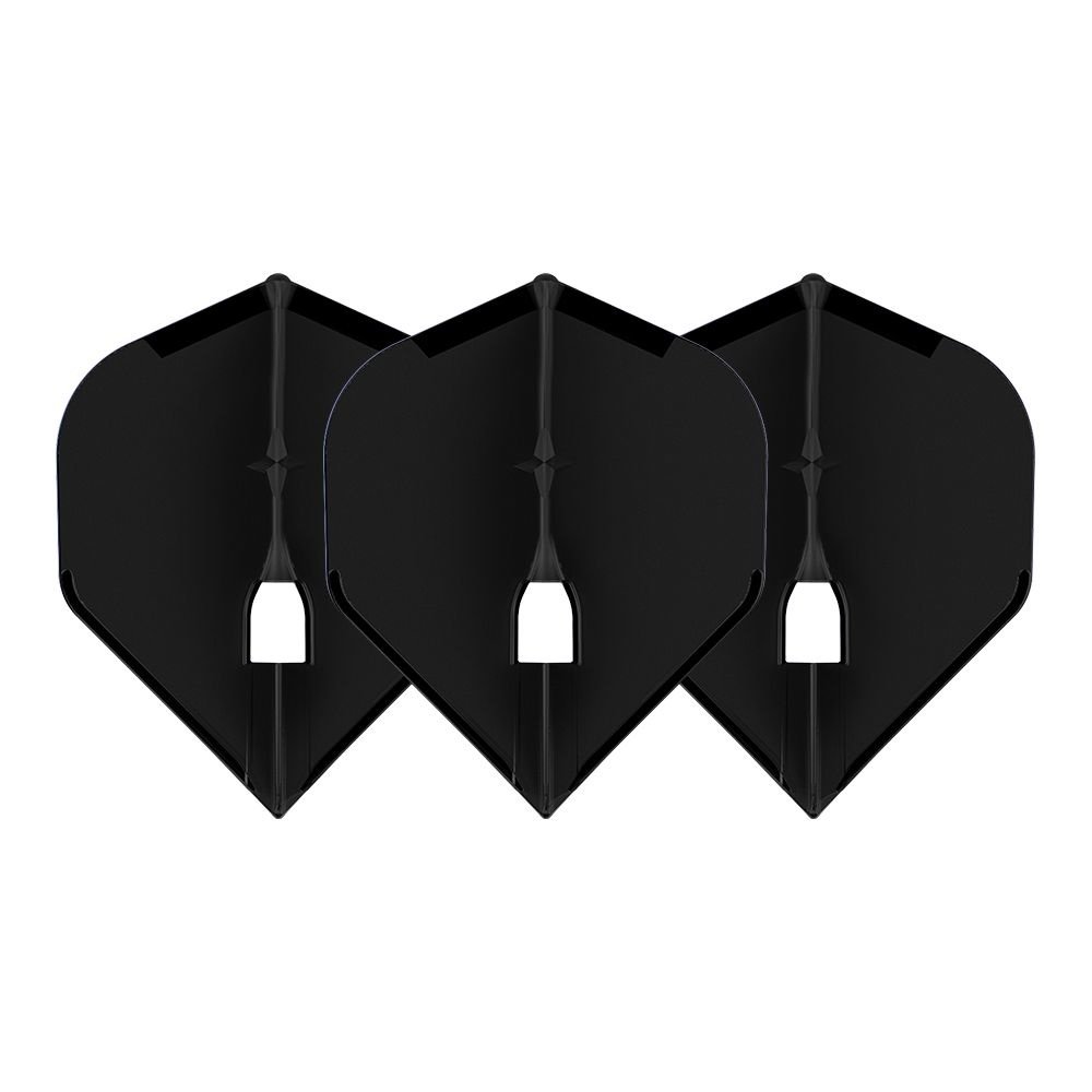 L-Style Champagne L1 Standard Solid Black Darts Flights