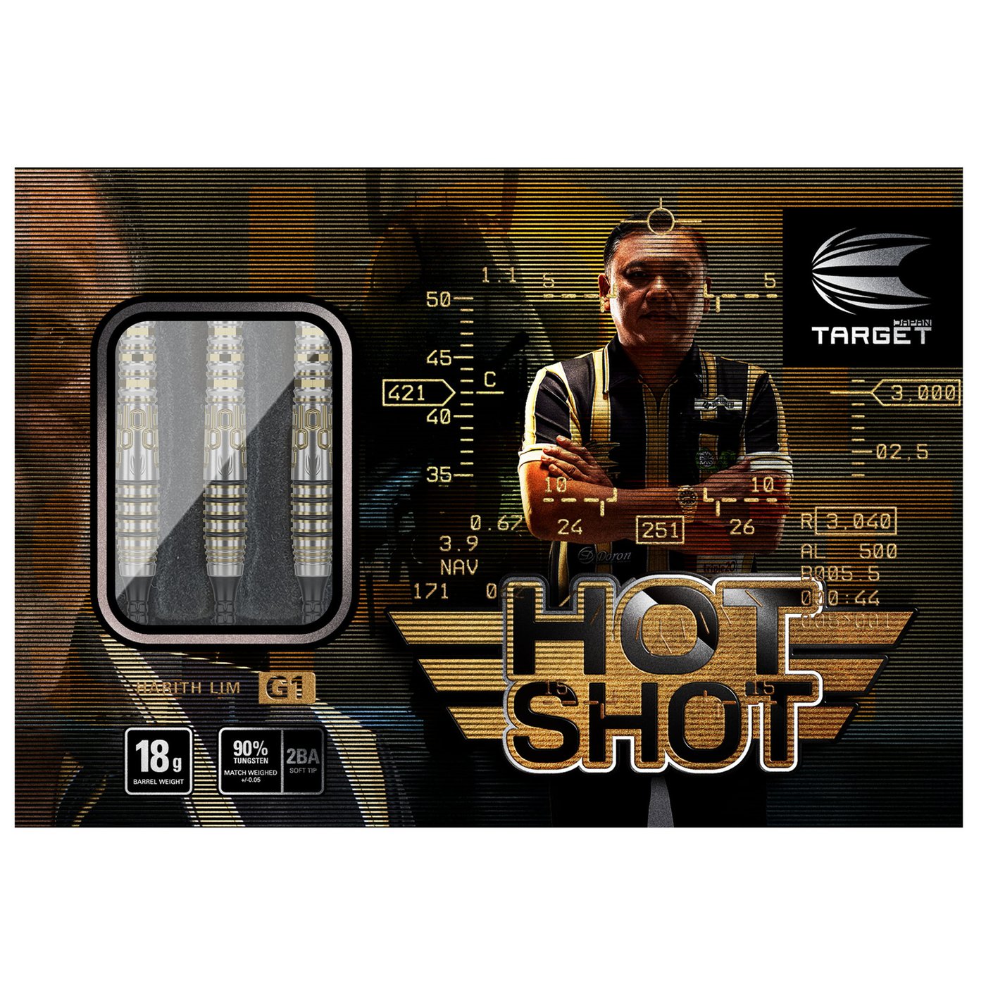 Target Japan Harith Lim Hot Shot G1 90% Soft Tip Darts