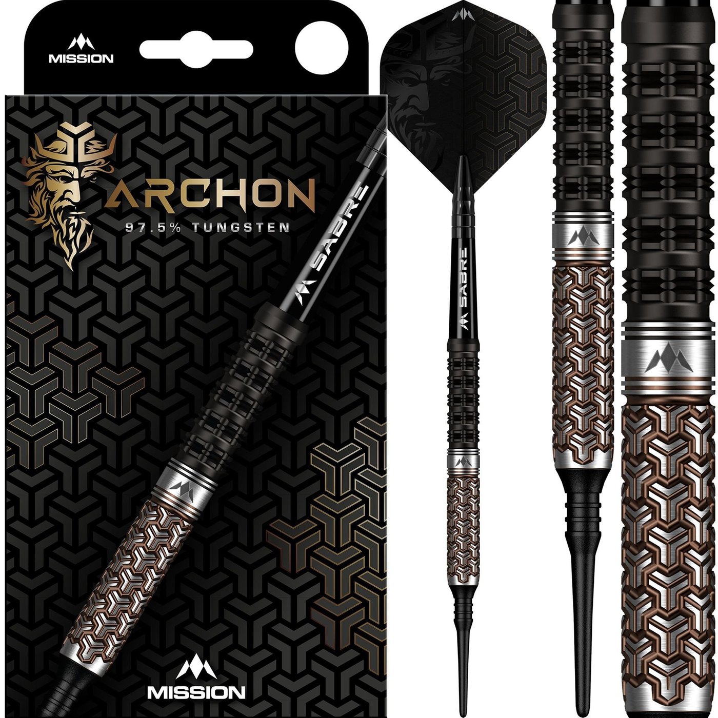 Mission Archon Black & Bronze Soft Tip 97,5% Darts