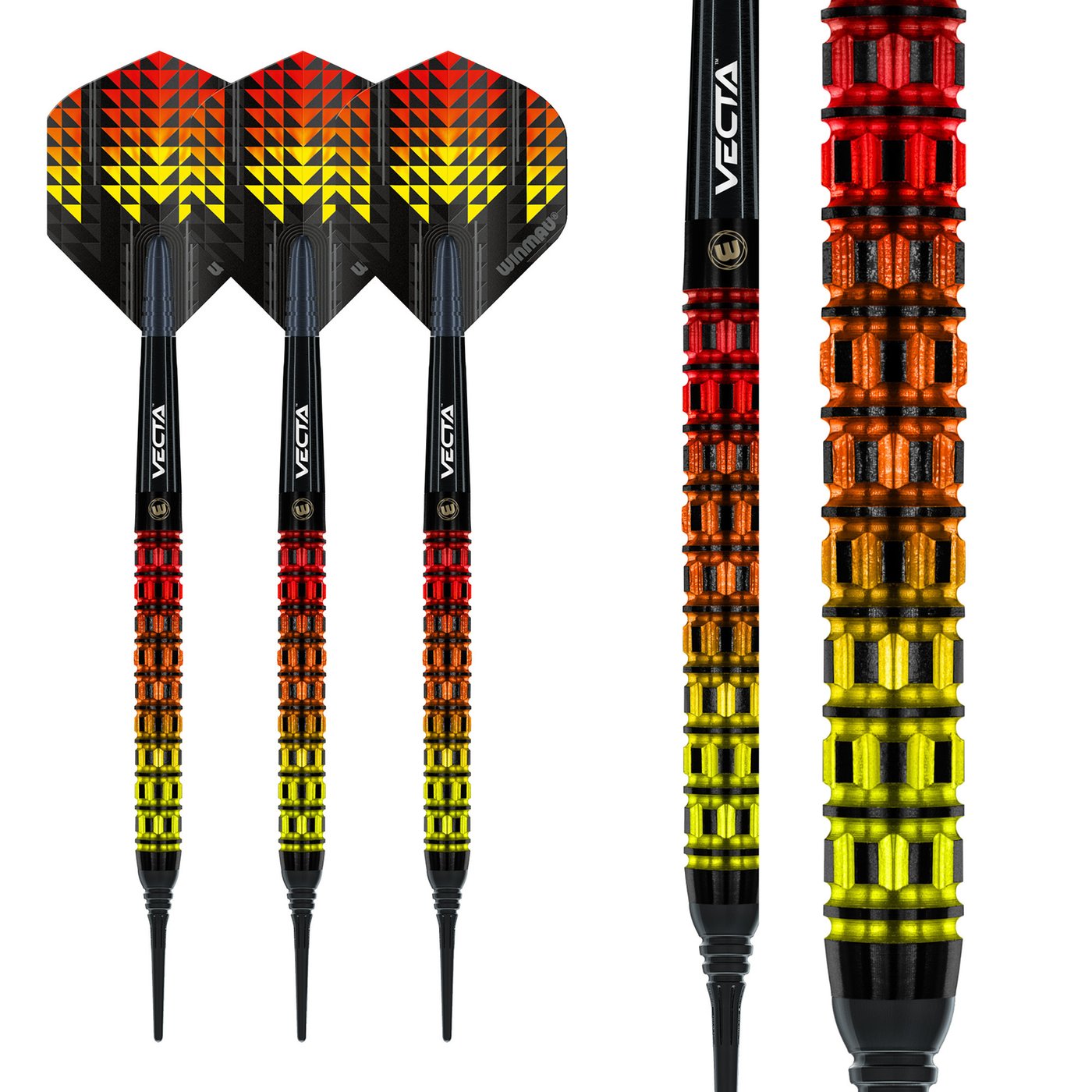 Winmau Firestorm Flame Straight 90% Soft Tip Darts