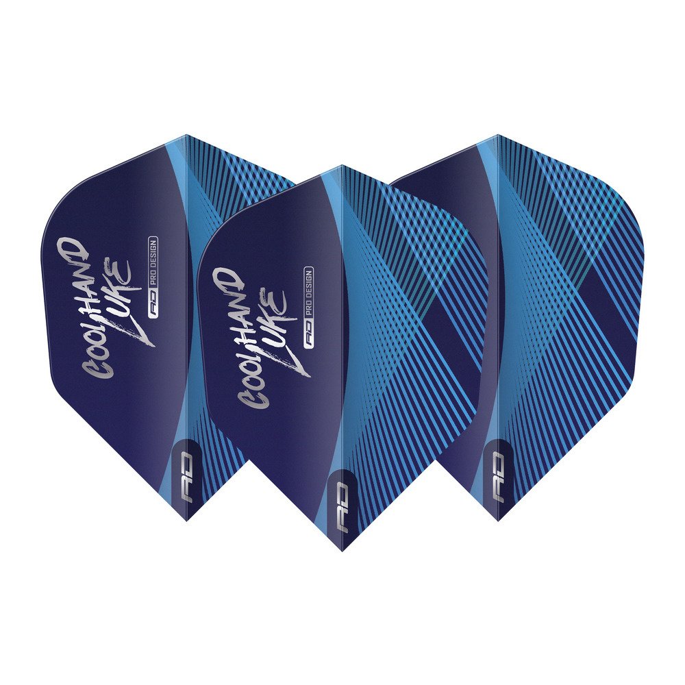 Red Dragon Luke Humphries Coolhand Hardcore Blue Silver NO6 - Dart Flights