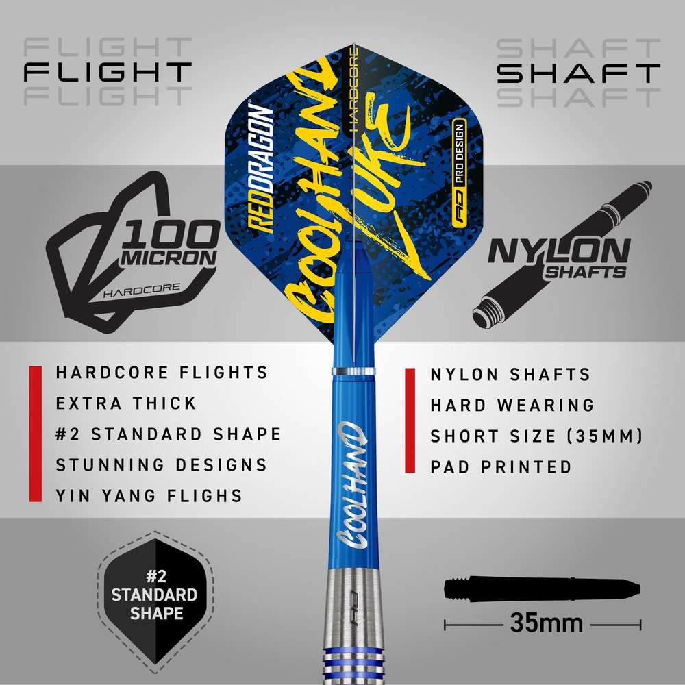 Lotki Red Dragon Luke Humphries Coolhand Champion Series 80% Ekskluzywna Edycja Dartshopper