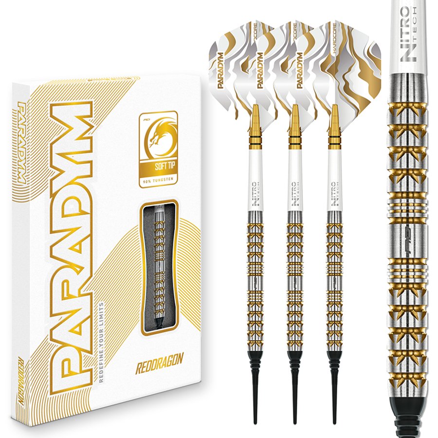 Red Dragon Paradym Gold Parallel 90% - Freccette Soft Darts