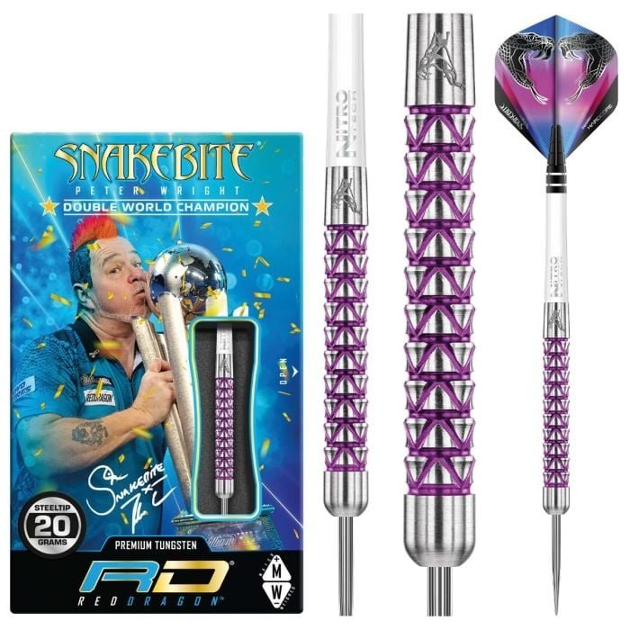 Red Dragon Peter Wright Snakebite Vyper 90% - Darts Tikat
