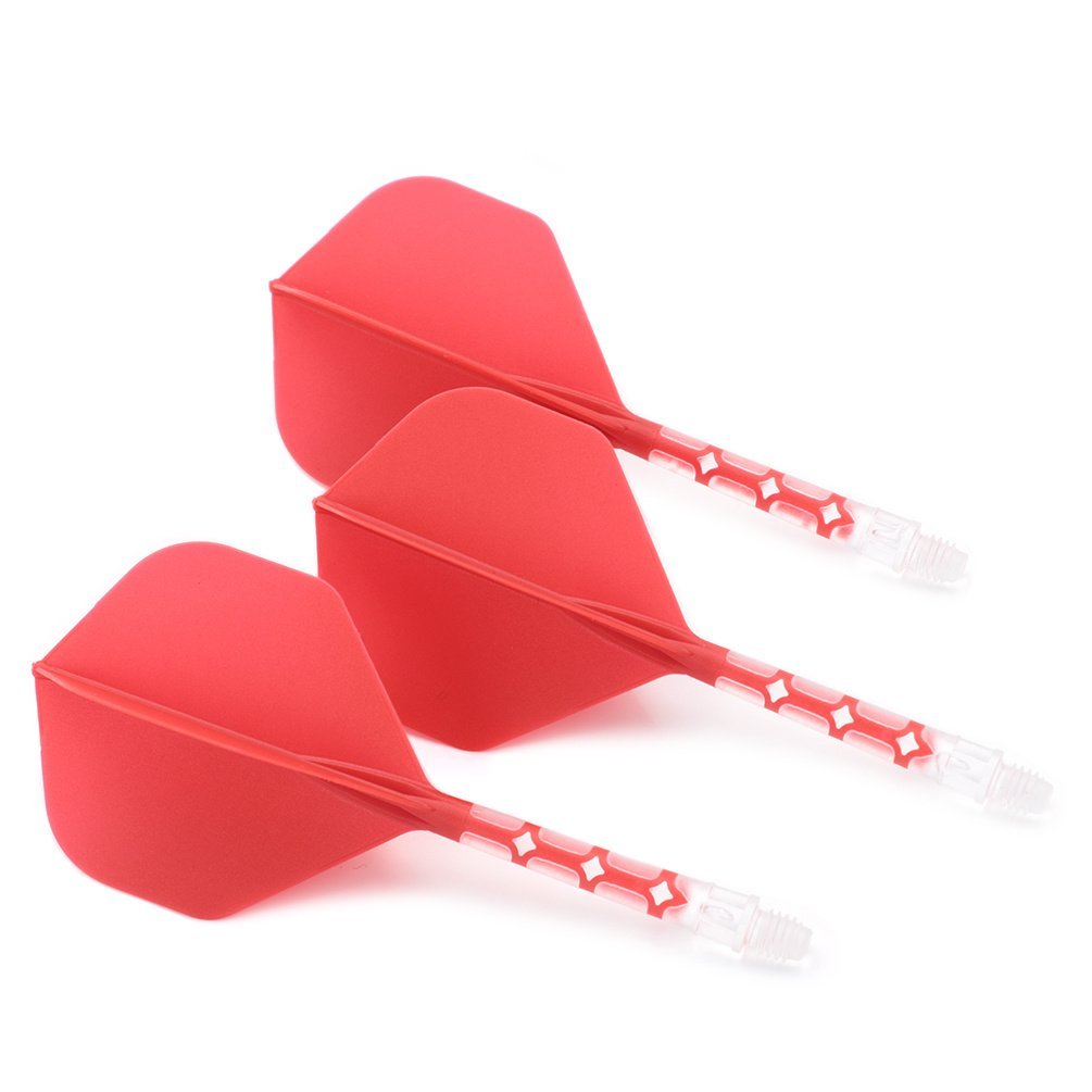 Cuesoul - ROST T19 Integrated Flights - Standard Shape - Clear Red - Darts Sulat