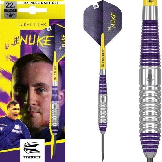 TARGET Luke Littler ソフト＆スティール セット Target Luke Littler Darts - Steel Tip - 90% Tungsten - Loadout - SP