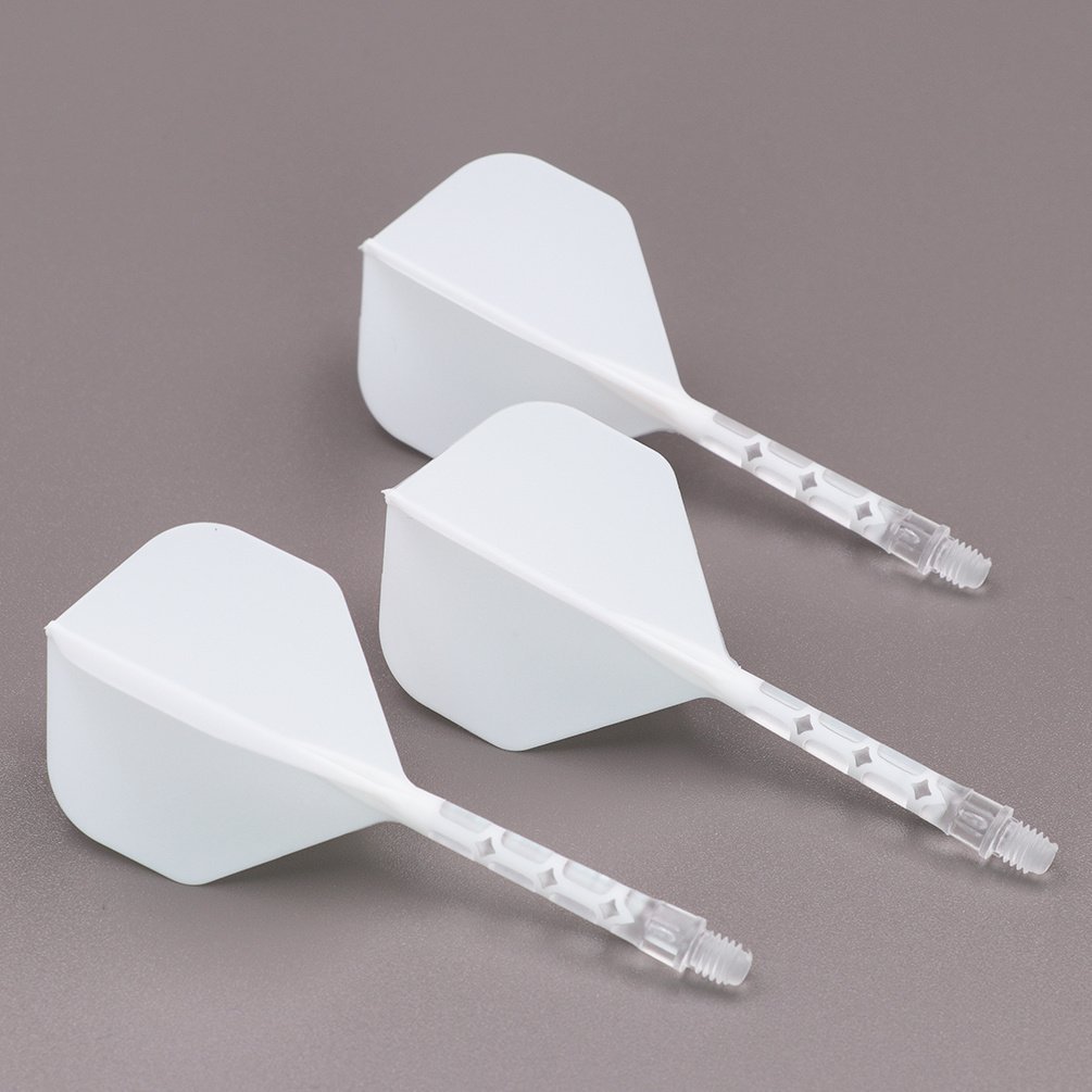 Cuesoul - ROST T19 Integrated Flights - Standard Shape - Clear White - Darts Sulat
