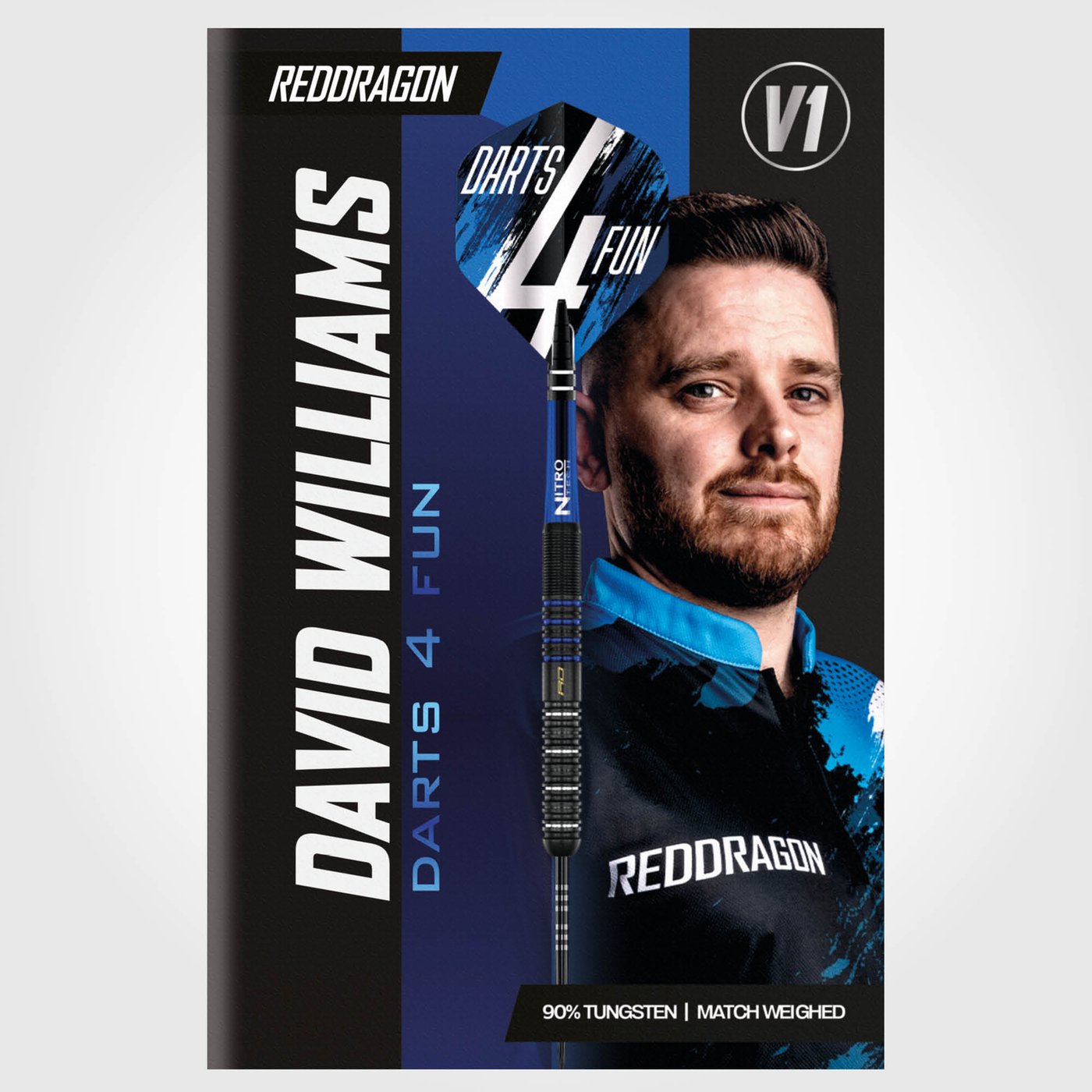 Red Dragon David Williams V1 90% - Steel Tip Darts - Dartshopper.com