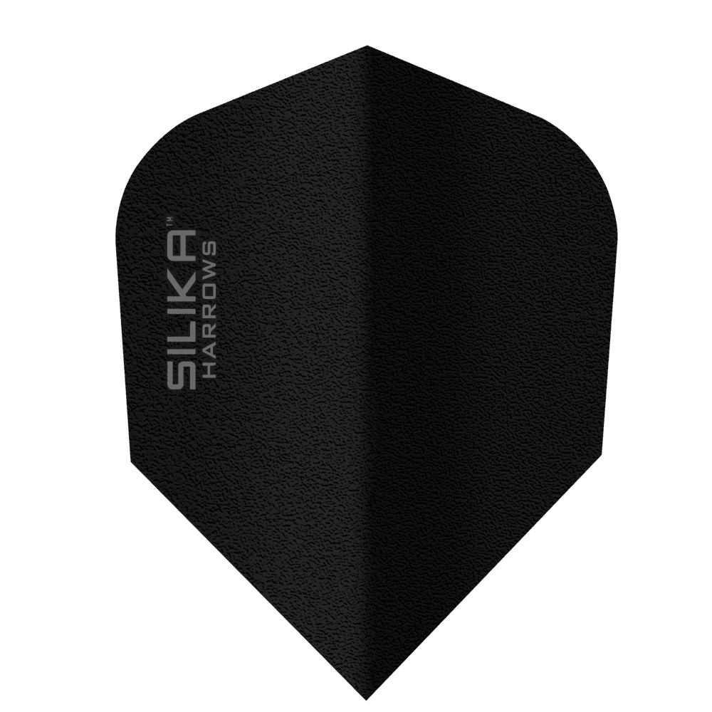 Harrows Silika Solid Black NO6 Tough Crystalline Coated Darts Flights