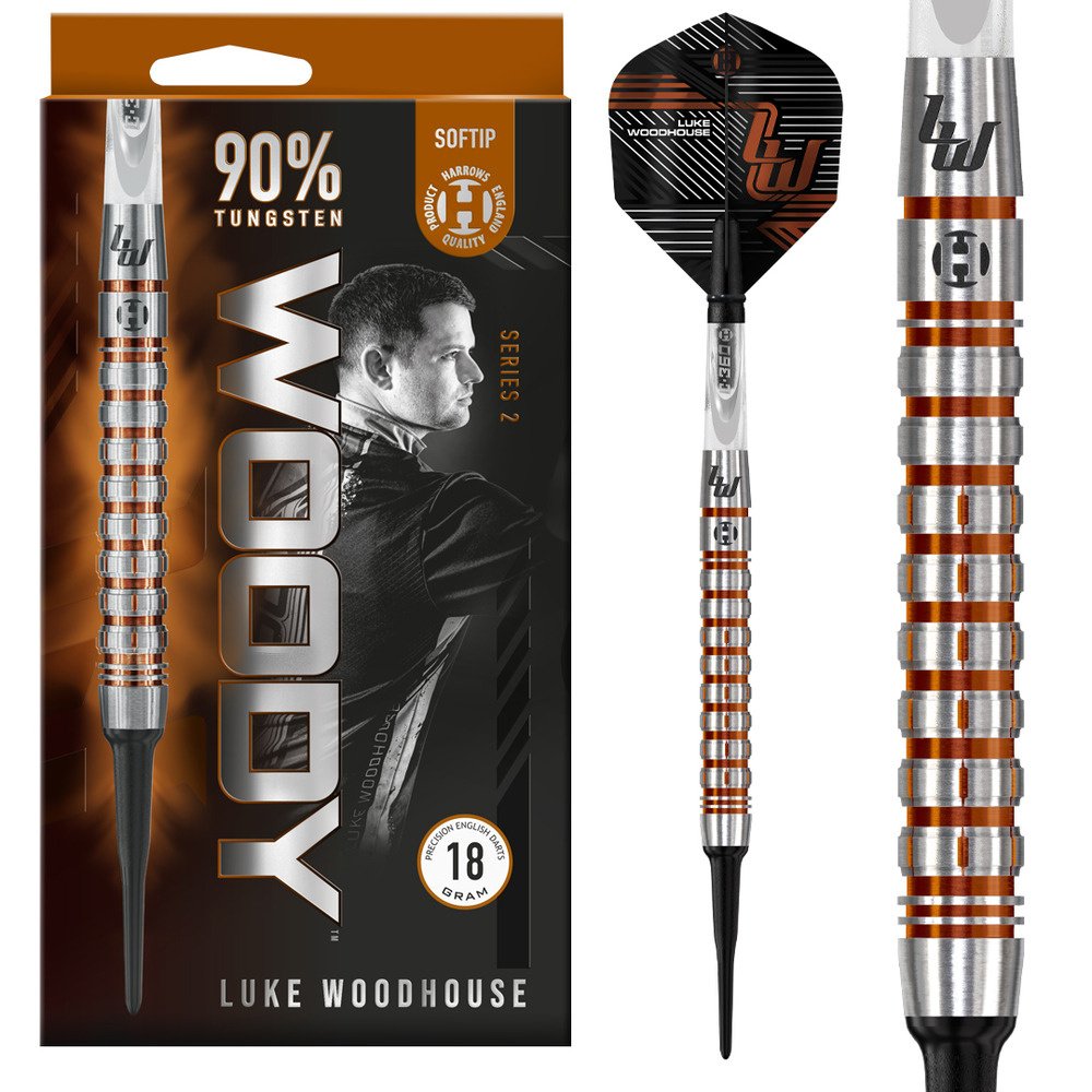 Dardos Harrows Luke Woodhouse V2 90%  Punta de Plástico