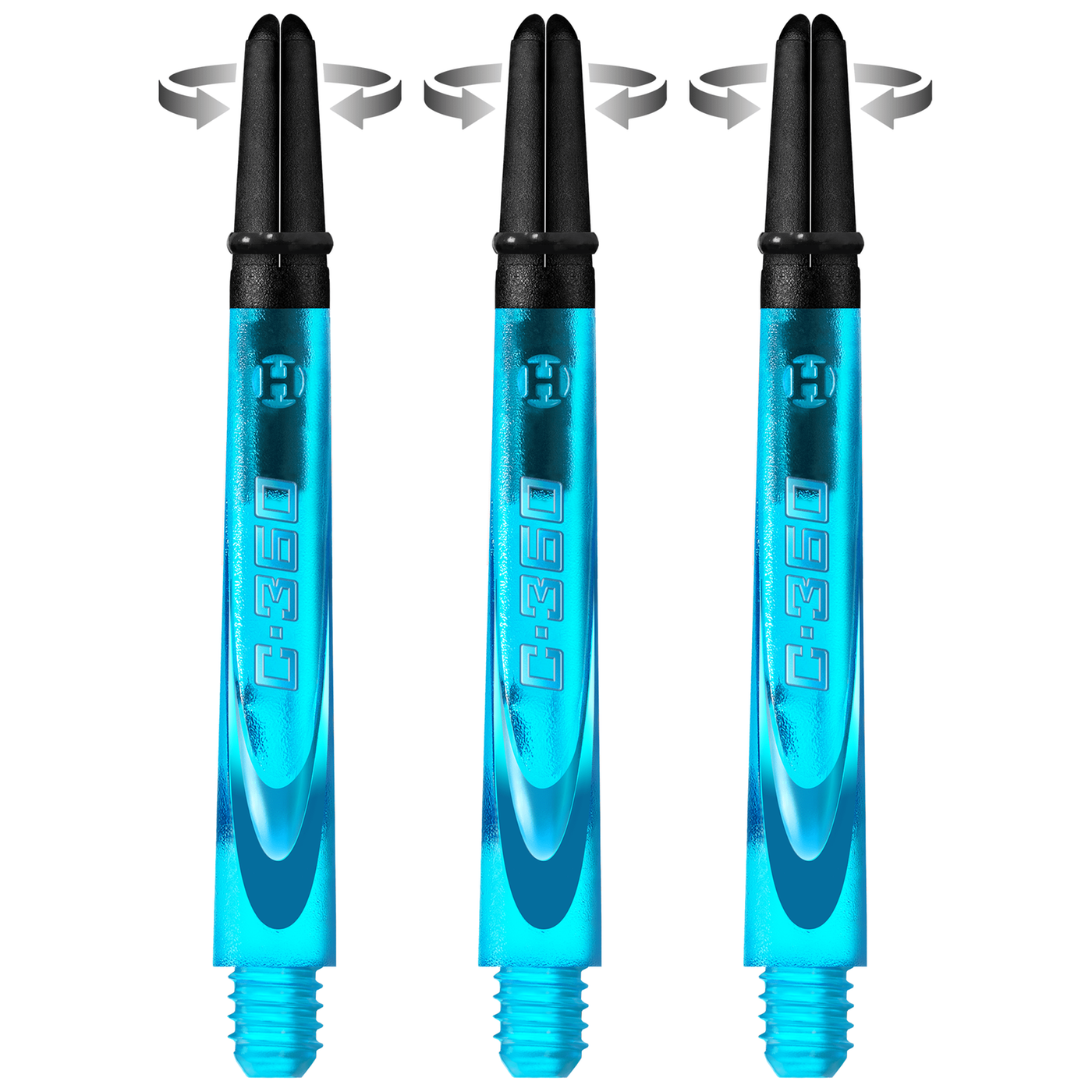 Harrows Carbon 360 Shafts Aqua Blue - Dart Shafts