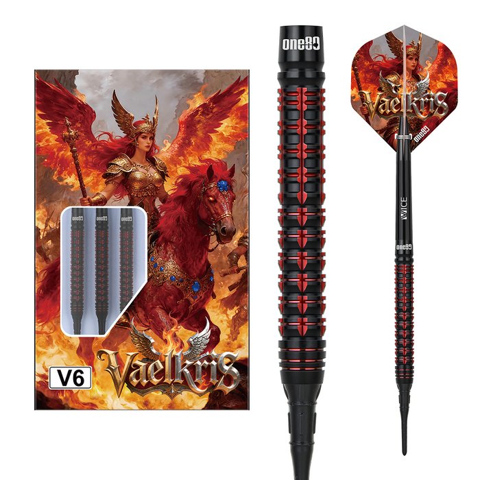 ONE80 Vaelkris V06 90% Soft Tip Darts - Dartshopper