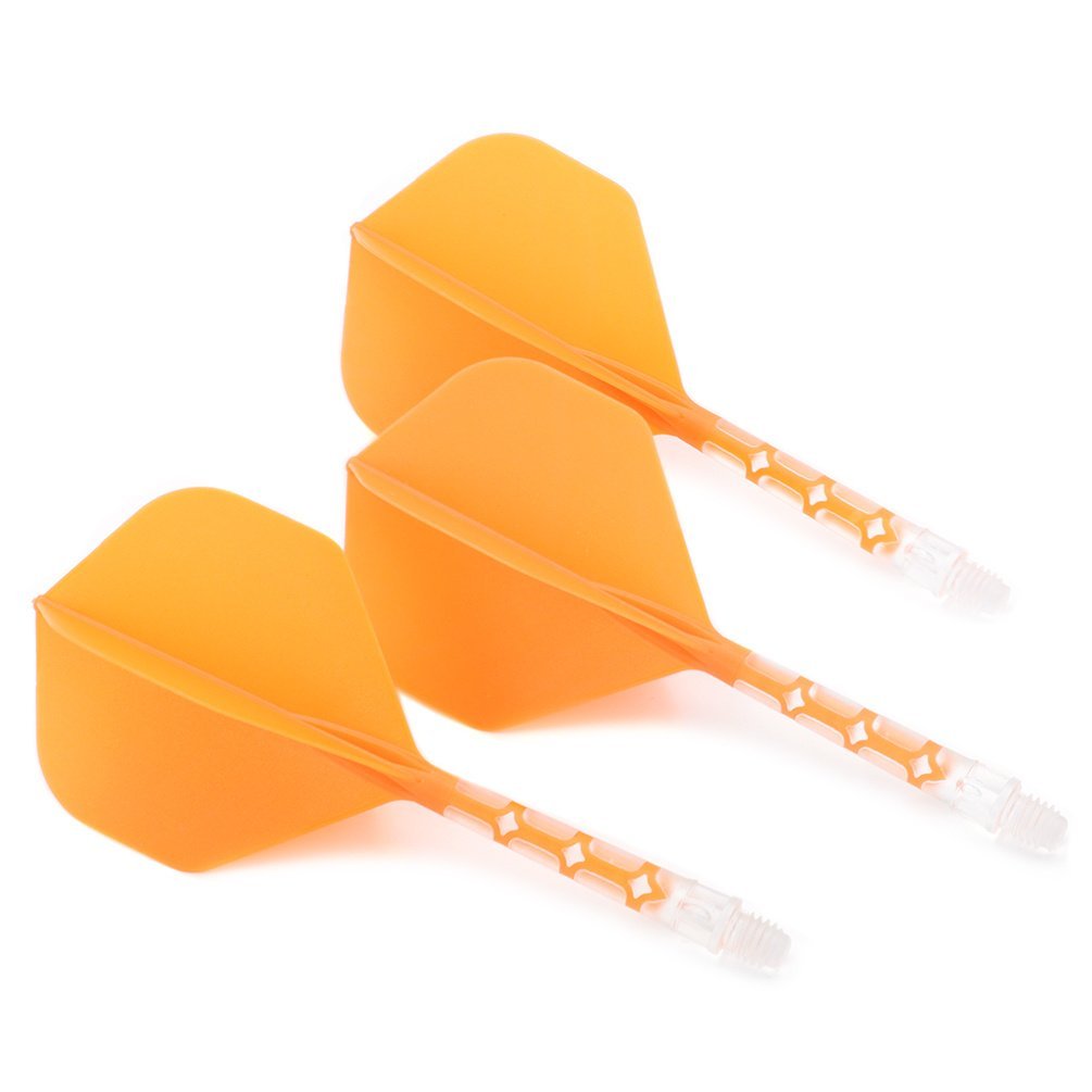 Cuesoul - ROST T19 Integrated Flights - Standard Shape - Clear Orange - Dart Flights