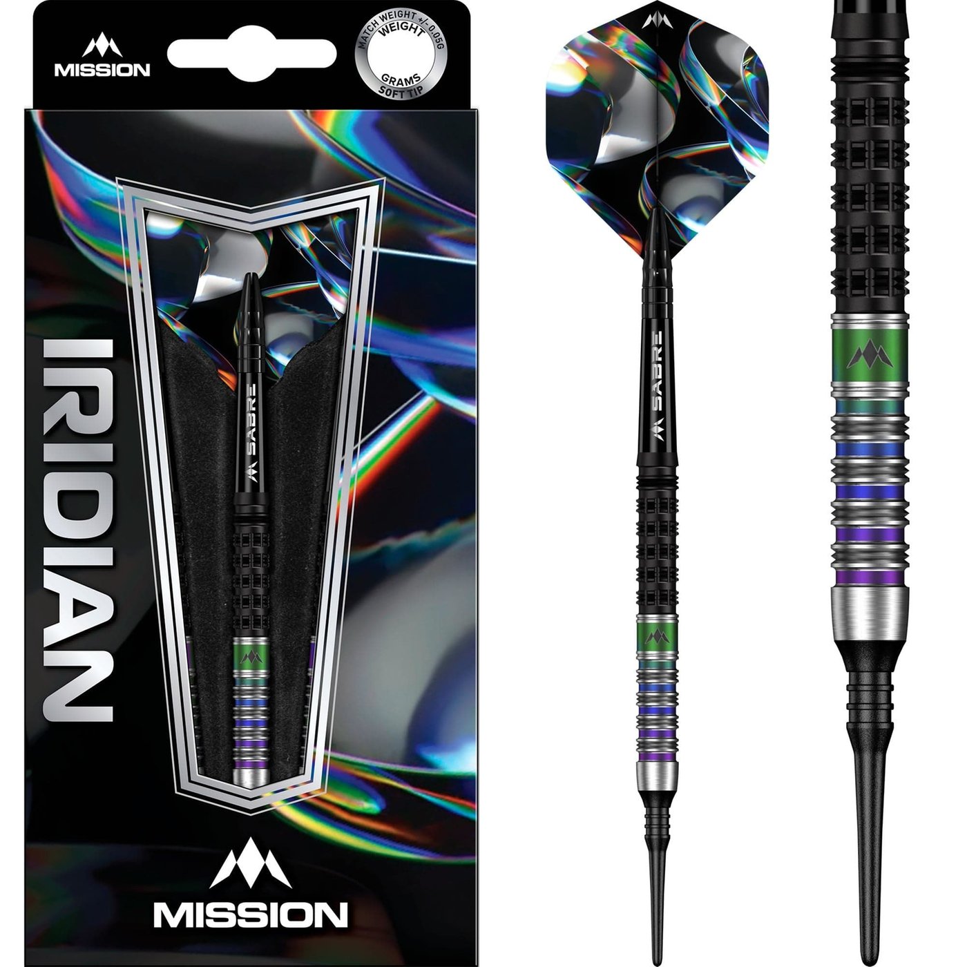 Mission Iridian Black Coral PVD 90% Soft Tip Darts