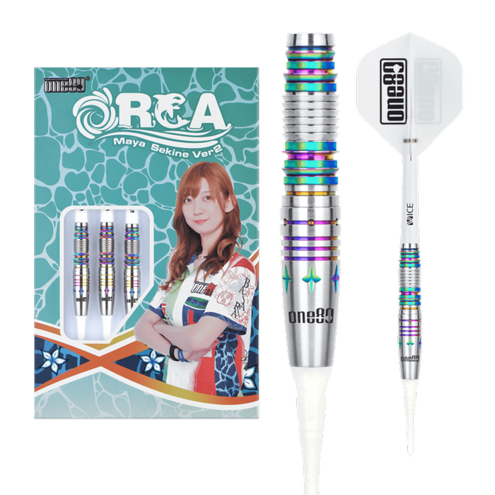 ダーツ one80 MAYA SEKINE ORCA II Chameleon ONE80 Maya Sekine Orca II Chameleon 90% Soft Tip Darts