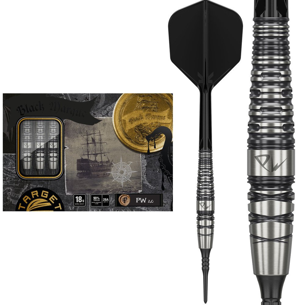 [Tweedekans] Target Japan Black Marque PW 2.0 90% - Soft Tip Darts-18gram