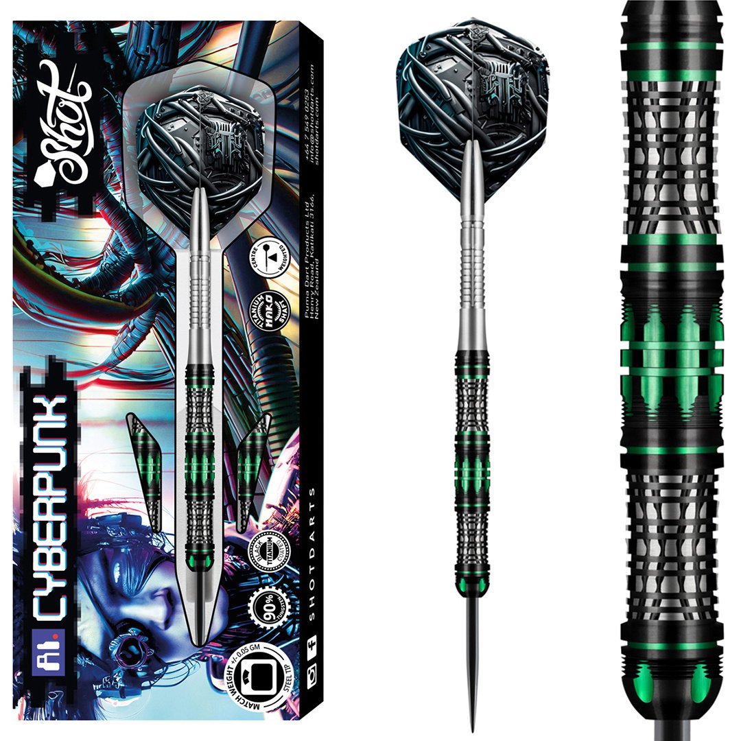 Shot AI Cyberpunk 90% - Steel Tip Darts - Dartshopper.com