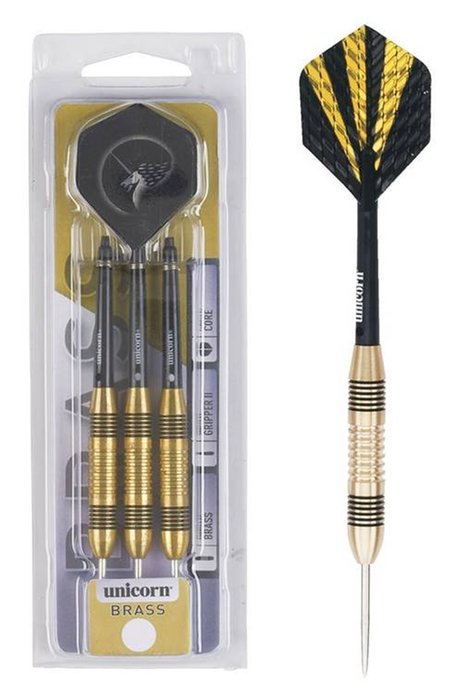 Unicorn - Dardos Bullet Acero Inoxidable - Pack De 3 (Plateado, Negro