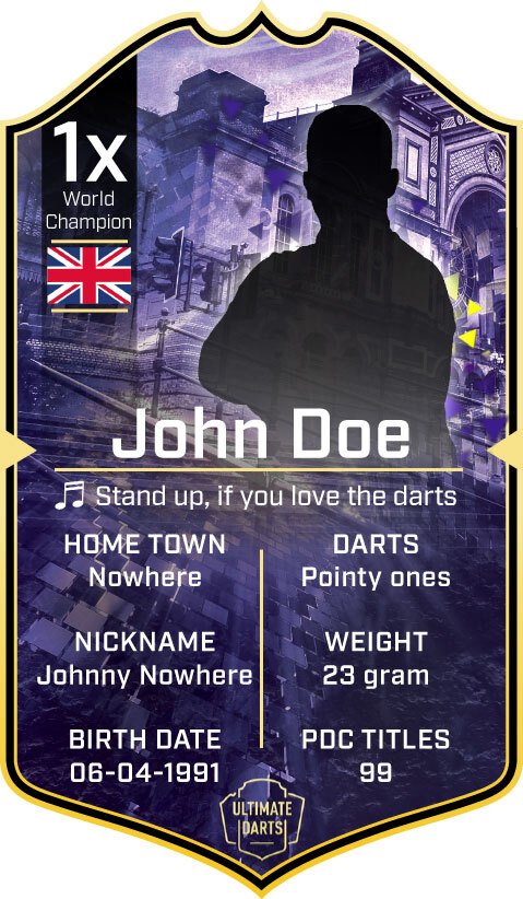 Custom Ultimate Darts Card