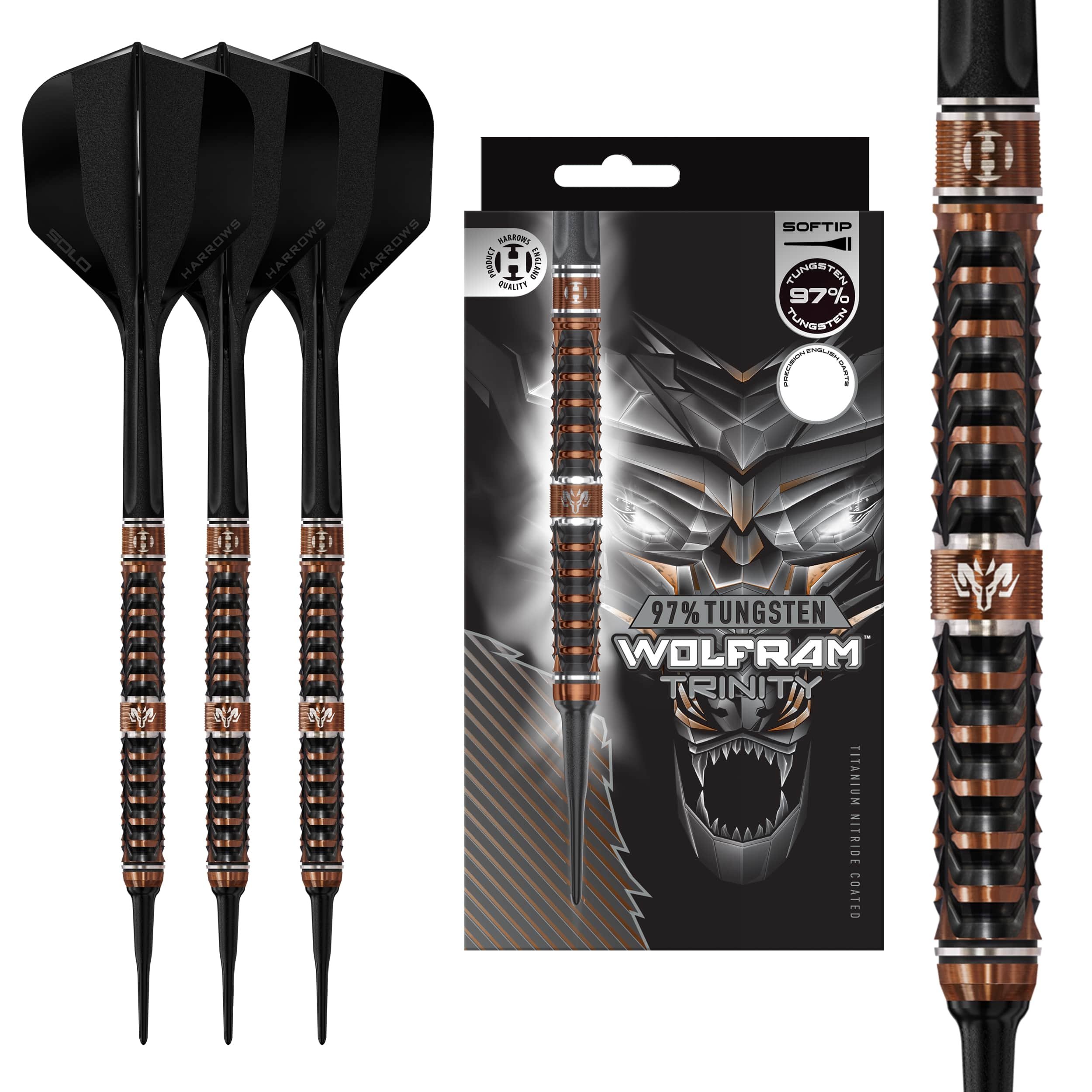 Harrows Wolfram Trinity 97% Soft Tip Darts - Dartshopper