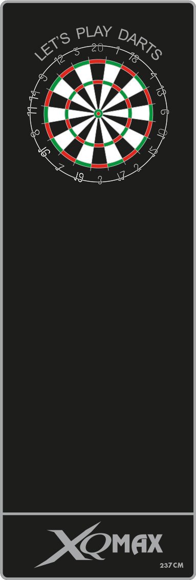 [Tweedekans] XQ Max Carpet Dartmat Black Grey 237x80